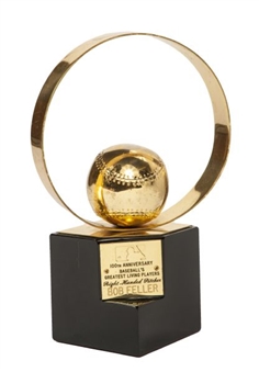 Bob Feller’s 1969 Greatest Players Ever Presentational Trophy From 100th Anniversary of Baseball  